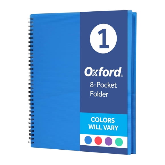 Organizador Oxford Poly con 8 bolsillos, tamaño carta, varios colores