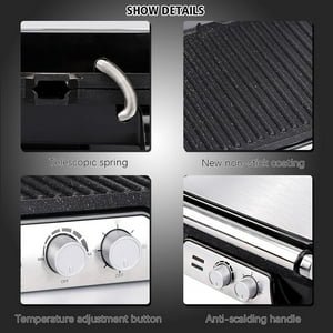 Genérico - Sandwichera Plancha Antiadherente Acero Inox Cocina Lau