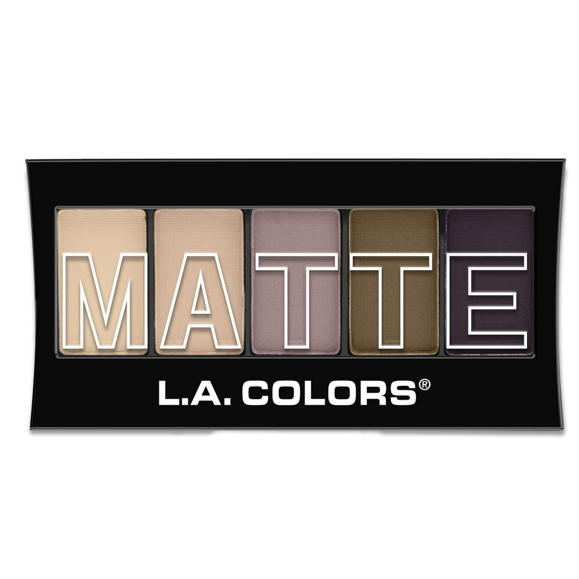Paleta De Sombras De Ojos L.a. Colors De 5 Colores Mate, Lino Natural