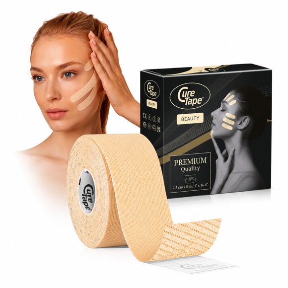 Cinta Facial CureTape Antiarrugas 2,5 cm x 5 m