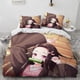 thumbnail image 1 of Juego de funda nórdica Dem-on- Kill-er Ne-Zuko An-ime Girl, % -Ropa de cama de microfibra- Se, 3 piezas- Ultra suave y agradable para la piel -Edredón -Funda Se-, 1 of 3