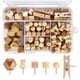thumbnail image 1 of Alfileres de madera Dorbetar, 128 unidades, para tablero de corcho decorativo, 1 of 7