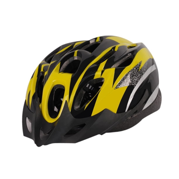 Casco de bicicleta Casco de bicicleta a prueba de golpes Transpirable Casco de bicicleta de carretera de montaña para adultos Mujeres Hombres Skateboa Amarillo