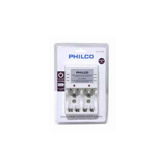 Cargador para pilas aa, aaa y 9v