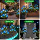 thumbnail image 2 of Luces de jardín solares DWH, paquete de 2, rosa azul LED, 2 of 7