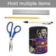 thumbnail image 5 of Lionel Messi-theme Cylinder Pen Holder Pencil Organizer with Flannel Lining PVC Leather Material Cardboard Base for study work 10*8CM, 5 of 6