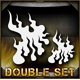 thumbnail image 1 of Juego de plantillas AirSick 24 × 18 cm con diseño de llama, 1 of 1