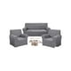 thumbnail image 1 of Set De Fundas De Sofa 3+1+1 - Diseño Cuadrille Gris, 1 of 4