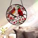 thumbnail image 3 of Remiawy Cardinal Stained Glass Window Hanging, 6 Inch Glass, 3 of 3