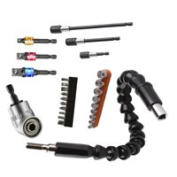 Ioensy - Herramienta De Destornillador De Extensión De Adaptador De Taladro De Ángulo Recto De 1/4 ""27Pcs