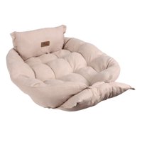 Petwoow - Cama Para Mascotas Perro Y Gatos 68X50X40 Beige Claro