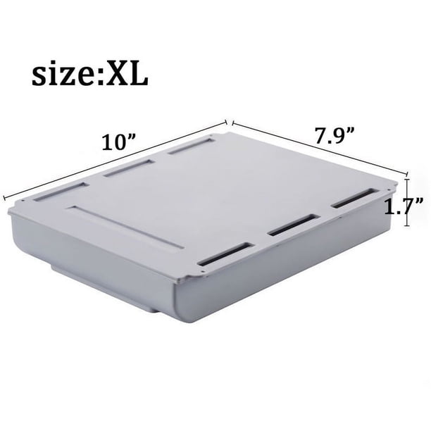 Under Desk Storage Drawer, 2pcs Self-Adhesive Under Desk Drawer Slide-out, Stick On Drawer Under Desk Organizer Pen Holder Hidden Storage Under Desk Pull Out Drawers Trays For Office, School, Home