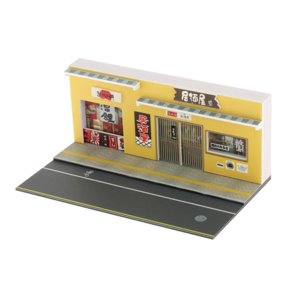 Magideal - Exhibición De Paisaje Diorama Para Decoración De Fondo De Coche Modelo 1/64 Con Modelos De Luz, Paisaje Para Exhibición De Coches Modelo Para Regalos Izakaya