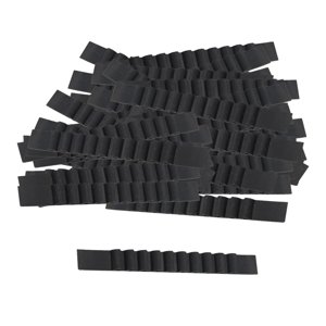 Bothyi - Tiras De Silicona Para Colgar Con Aletas, 100 Uds., Empuñaduras Adhesivas Para Ropa, Color Negro, 10X90Mm