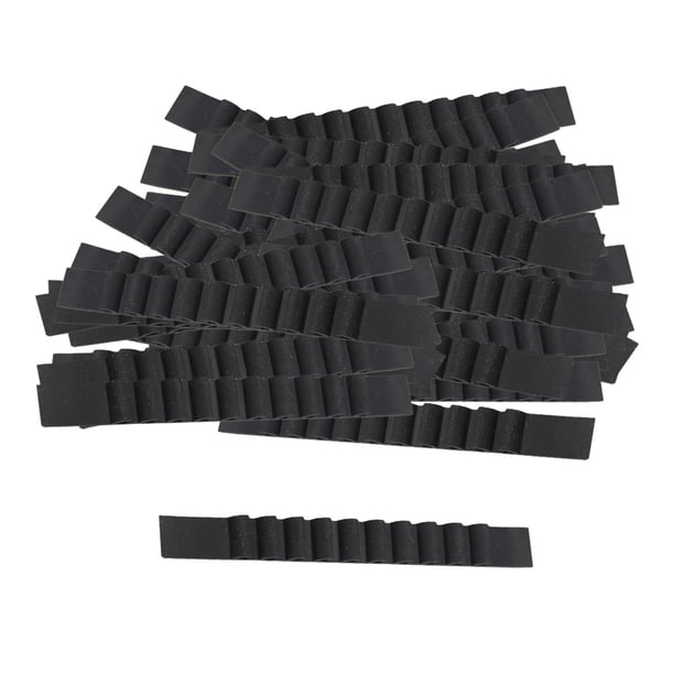 Tiras De Silicona Para Colgar Con Aletas, 100 Uds., Empuñaduras Adhesivas Para Ropa, Color Negro, 10x90mm