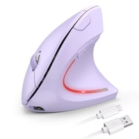 Tecknet Ratón Inalámbrico Vertical Recargable Rosa Tecknet