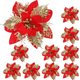 thumbnail image 1 of Pack 12 Flores Decorativas Plateadas Para Árbol Navidad, 1 of 3
