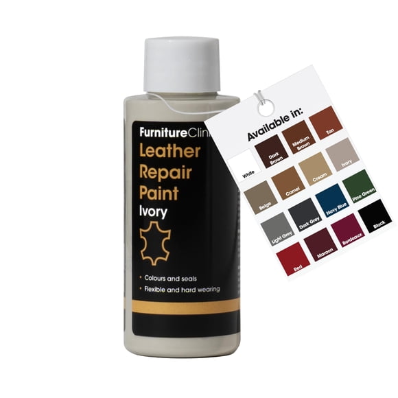 Pintura reparadora de cuero Furniture Clinic, 50 ml, 16 colores, marfil