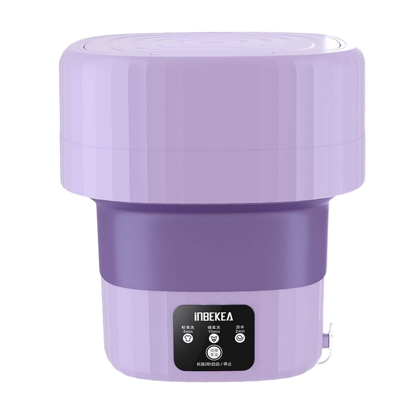 Bothyi - Lavadora Plegable De 9l, Lavadora De Ropa Portátil Para Acampar, Dormitorio, Exterior, Violeta