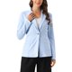 thumbnail image 1 of INSPIRE CHIC Conjunto Blazer de Imitación de Gamuza para Mujer con Cuello de Solapa y Mangas Largas Chaqueta para el Trabajo S Gris Azul, 1 of 6