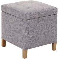 Máxima Design - Pouf Baúl Rucato Mándala Estampado 46X46X50 Cm