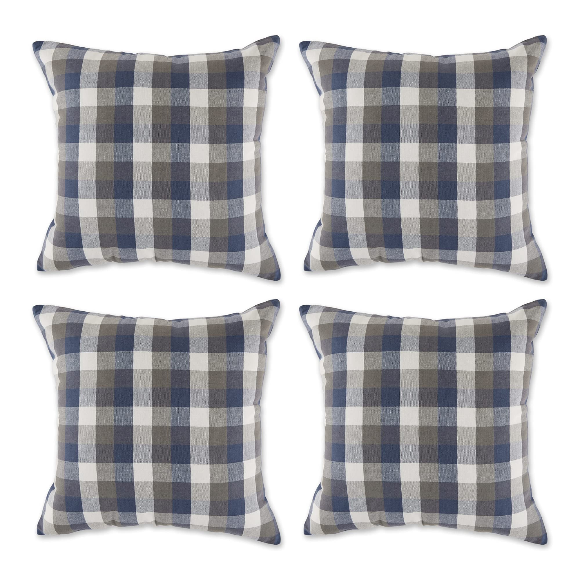 Fundas Para Cojín Decorativas Dii 46x46 Cm Azul Francés, Paquete De 4
