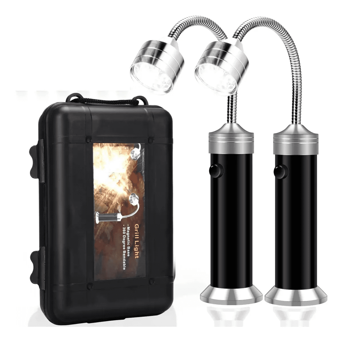 Genérico - Set 2 Linternas Luz Led Magnética Parrilla Asado Quincho Bbq