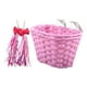 thumbnail image 1 of Cesta De Bicicleta Para Niños Desmontable Con 2 Cintas Cesta De Bicicleta Para Deportes Al Aire Libre Cesta Rosa Cintas Rosas, 1 of 3