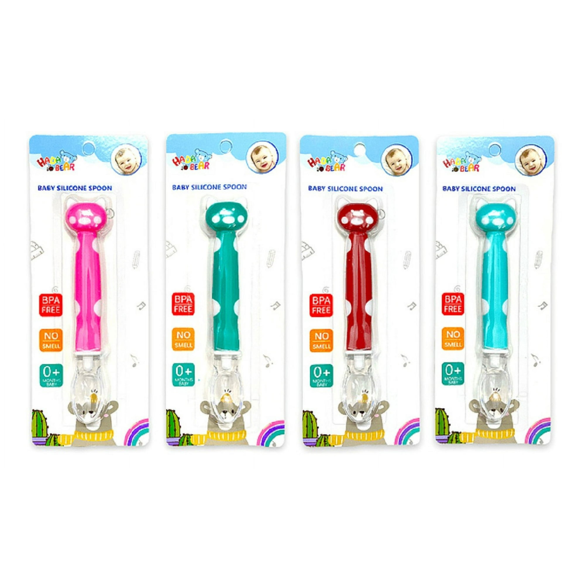 Genérico - Set 9 Cucharas Silicona Diseño Osito Entrena Bebes Lau