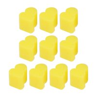 Magideal - Almohadillas De Silicona Para Trompa Alto, Válvulas Rotativas Resistentes Al Ruido, Accesorios De Herramientas De Práctica De Pistón Para Bombardino, 4Mm Amarillo
