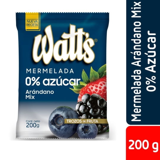 Mermelada Arándano Sin Azúcar 200 g Watts