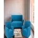 thumbnail image 3 of Pack De Fundas De Sofa Cuadrille 3+1+1 Color Azul, 3 of 4
