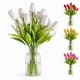 thumbnail image 1 of Ramos De 12 Tulipanes Artificiales Flor Decoración Tulipan blanco Talla Única, 1 of 7