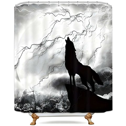 Genérico - Cortina De Baño Impermeable Más Forro De Ducha 180X180 Cm