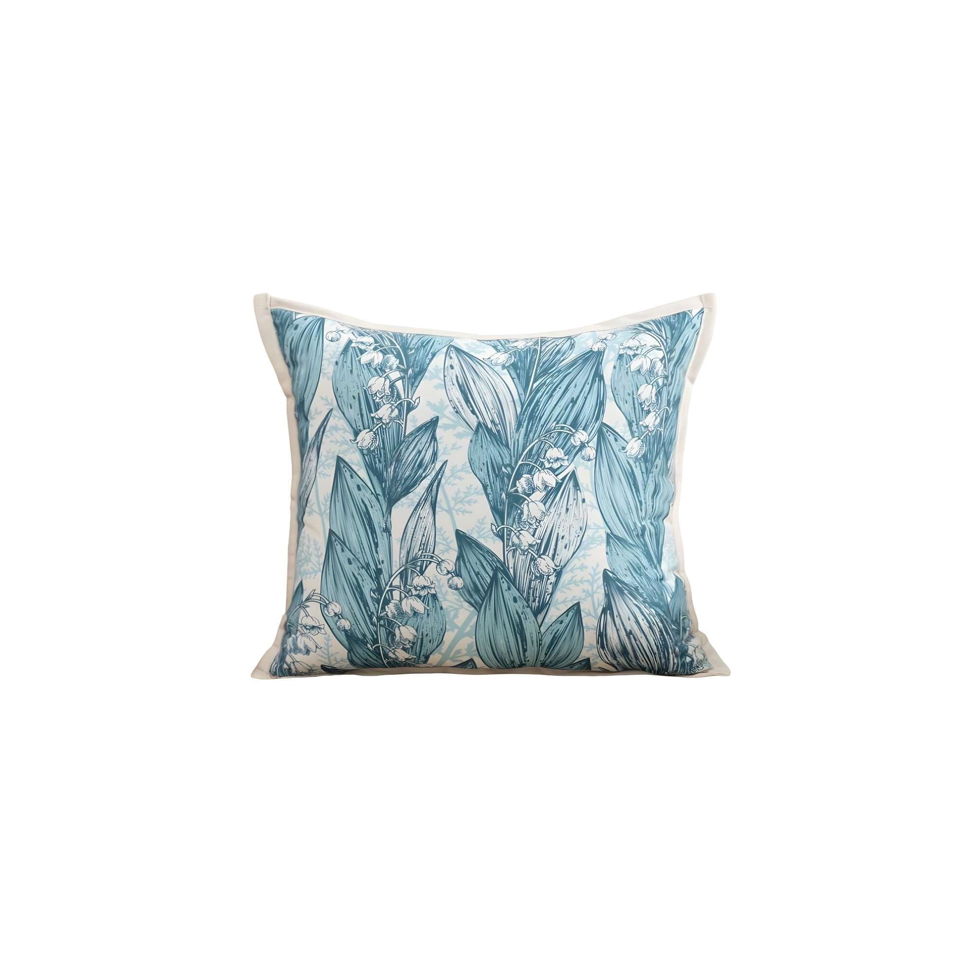 Genérico - Juego De 2 Fundas De Cojin Hoja Azul