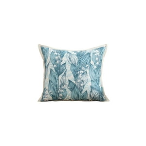 Genérico - Set De 4 Fundas De Cojin Hoja Azul