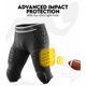 thumbnail image 4 of Faja de Fútbol Americano Penveer 7 Almohadillas Adulto Negro con Bolsillo para Protector, 4 of 6