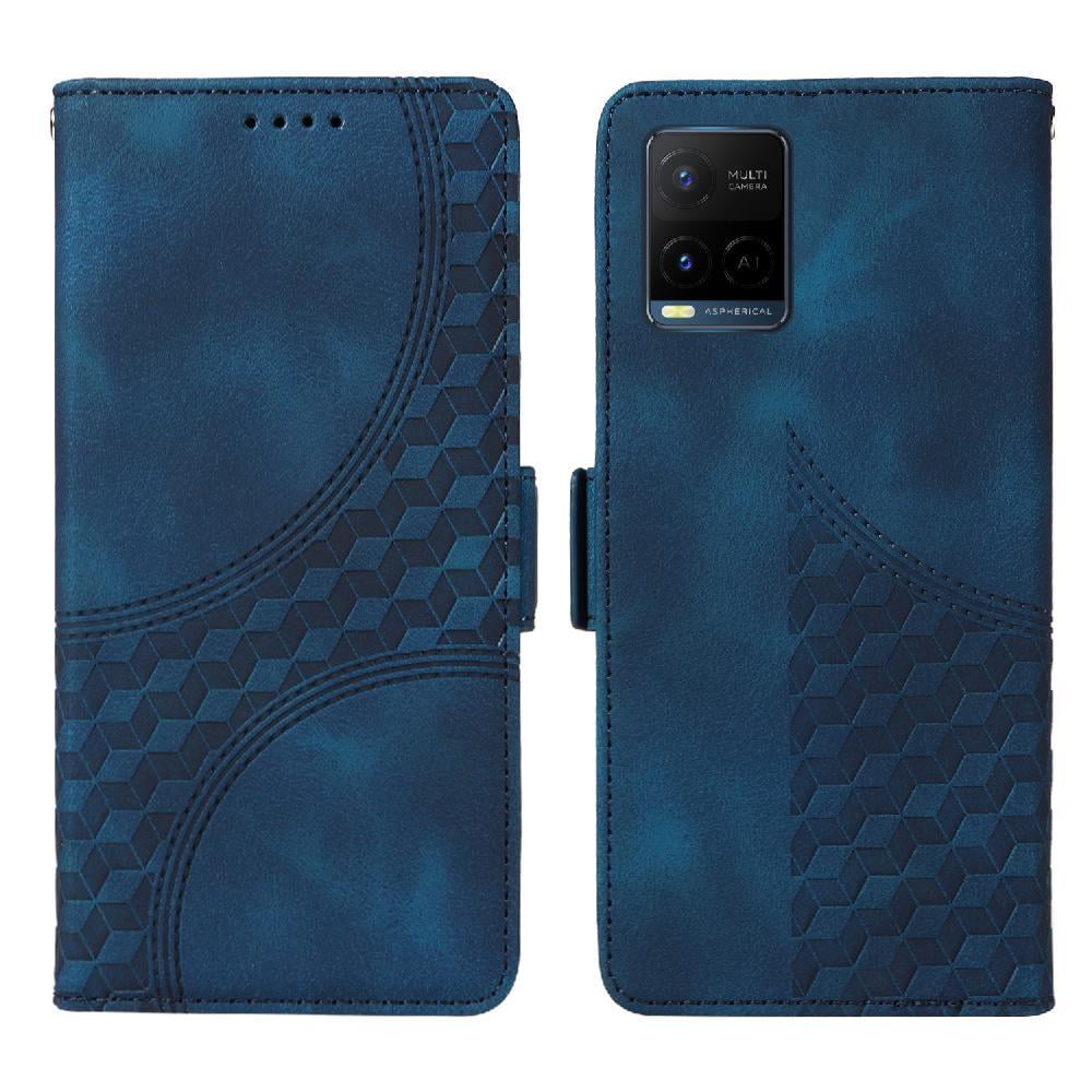 Carcasa Foxdock Vivo Y21 2021 De Cuero Pu, Diseño Acolchado Clásico, Protección Contra Caídas Y Rayones