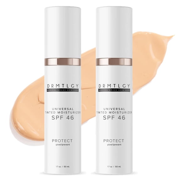 Crema hidratante con color DRMTLGY Antiedad SPF 46 50 ml (paquete de 2)
