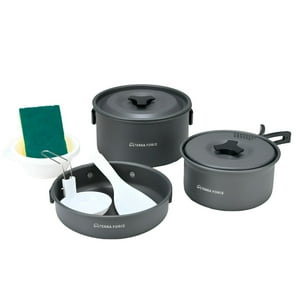 Terra Force - Set Ollas Aluminio Anti-Adherente 3 Piezas Gris