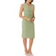 thumbnail image 4 of INSPIRE CHIC Vestido de Tubo para Mujer Regreso a Clases Atuendo de Maestra Sin Mangas Cuello en V Vestido de Trabajo con Cinturón Verde Claro XL, 4 of 6