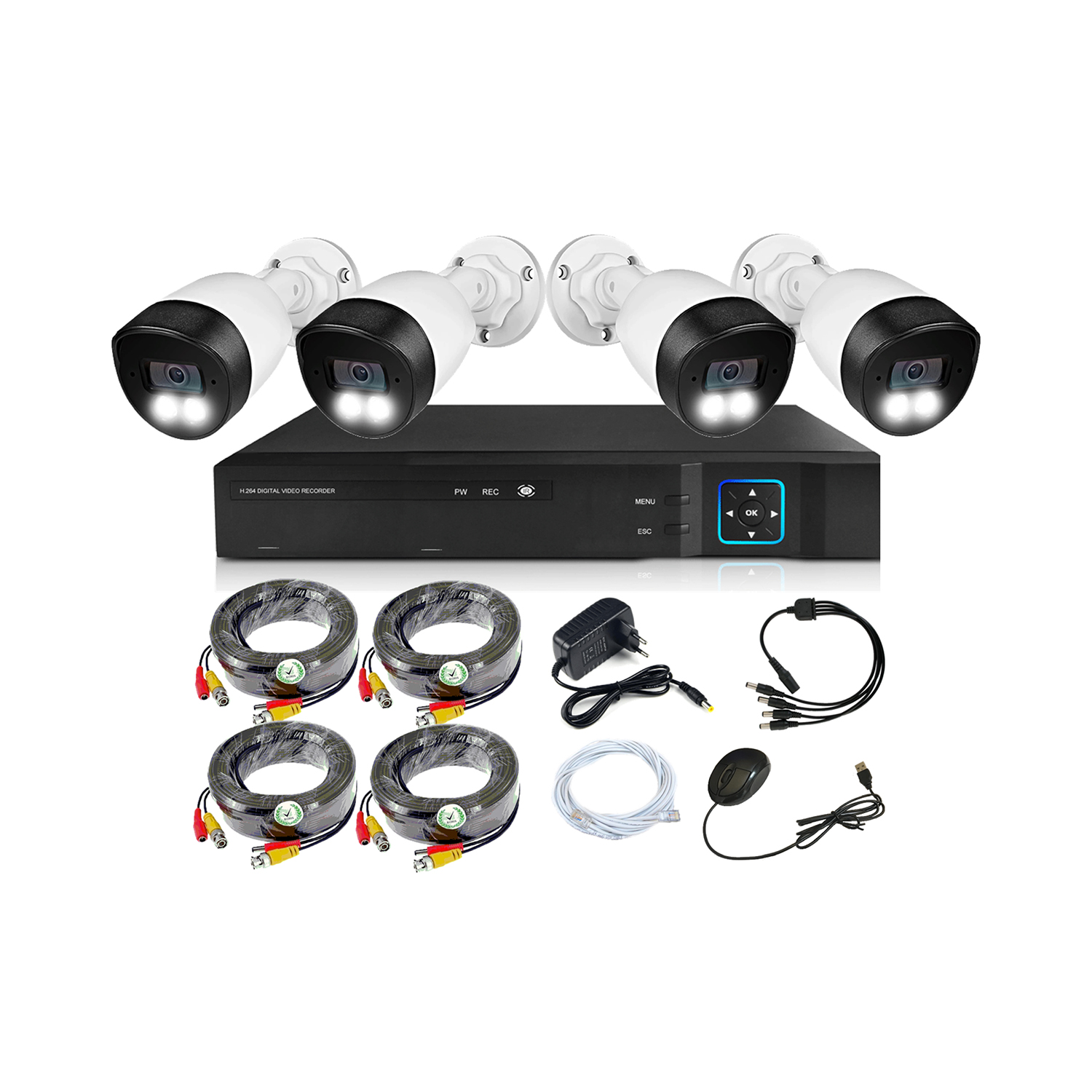 Vipa - Kit Seguridad Exterior Hd 4 Cámaras Hd - E45H