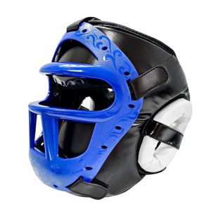 Ioensy - Casco De Boxeo Suministros De Entrenamiento Casco De Boxeo Para Muay Thai Sparring Sanda M Máscara Azul