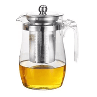 Genérico - Set De Tetera Vintage De Acero Y Vidrio, 500 Ml, Premium