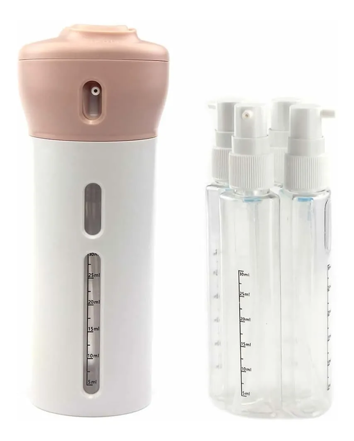 Genérico - Dispensador Jabon Alcohol Gel Portatil 4 En 1 Blanco