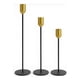thumbnail image 2 of Set portavelas decorativos negro y dorado, 2 of 2
