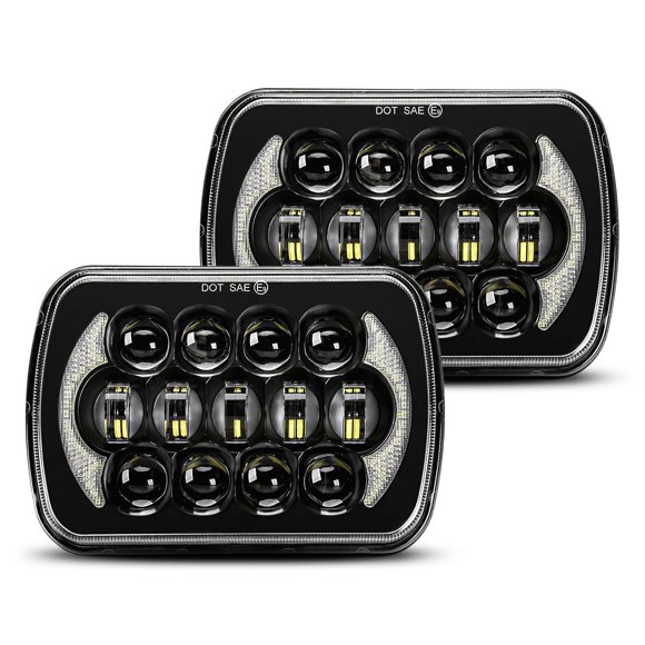 Faros LED LX-LIGHT 105W 5x7 7x6 DRL Negro