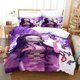 thumbnail image 1 of Demon Slayer Nezuko Bedding Set Duvet Cover Bed Set Quilt Cover Pillowcase Comforter Size Boys Adult Bed Sheets, 1 of 5