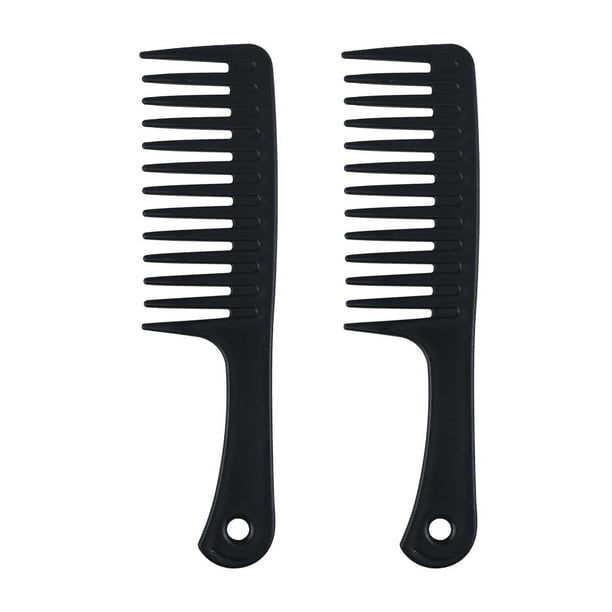 Peine de dientes anchos para cabello rizado y húmedo, peine desenredante para mujeres, peine grande de dientes anchos para cabello largo, grueso y ondulado.