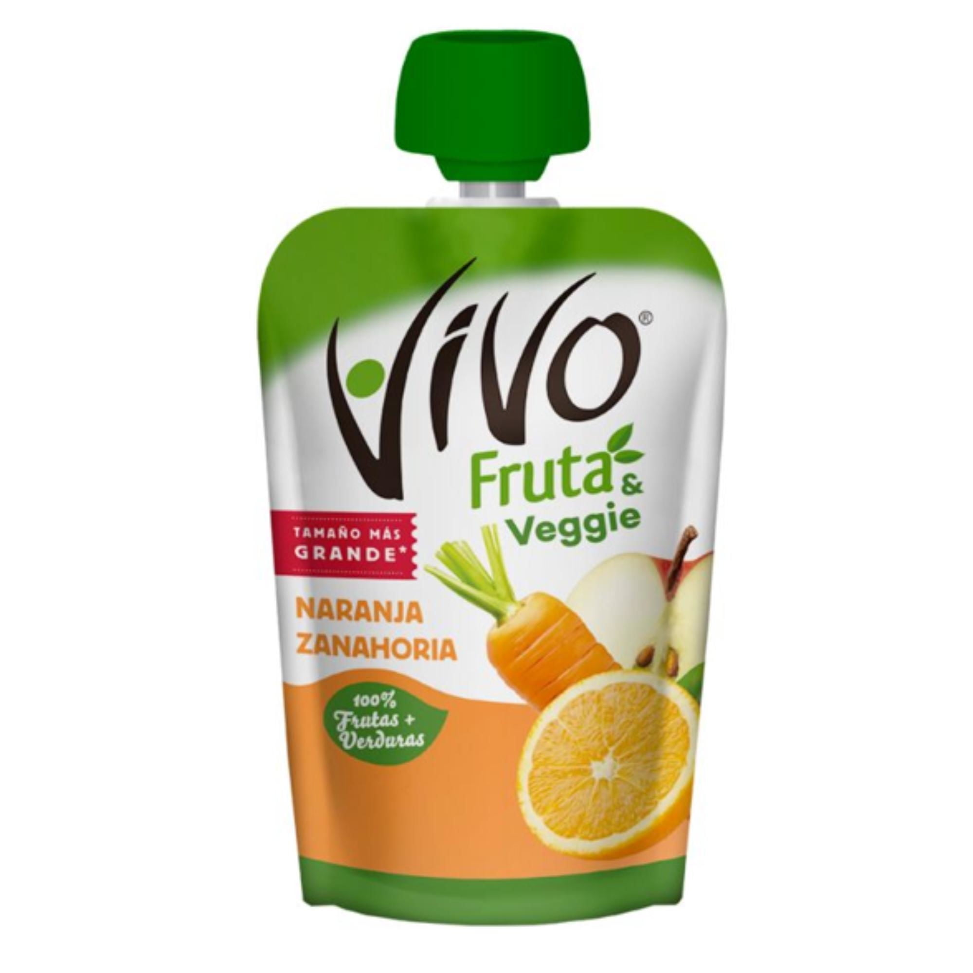 Compota Fruta & Veggies Naranja Zanahoria 120 g Vivo